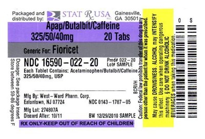 Label Image - APAP BUT CAFF 325 50 40 MG LABEL